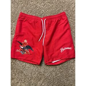 Budweiser Pacsun Swim Trunks Red Mens Size Medum